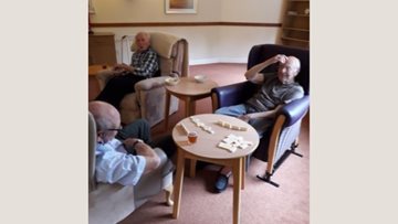Residents raise a glass at Wakefield care home